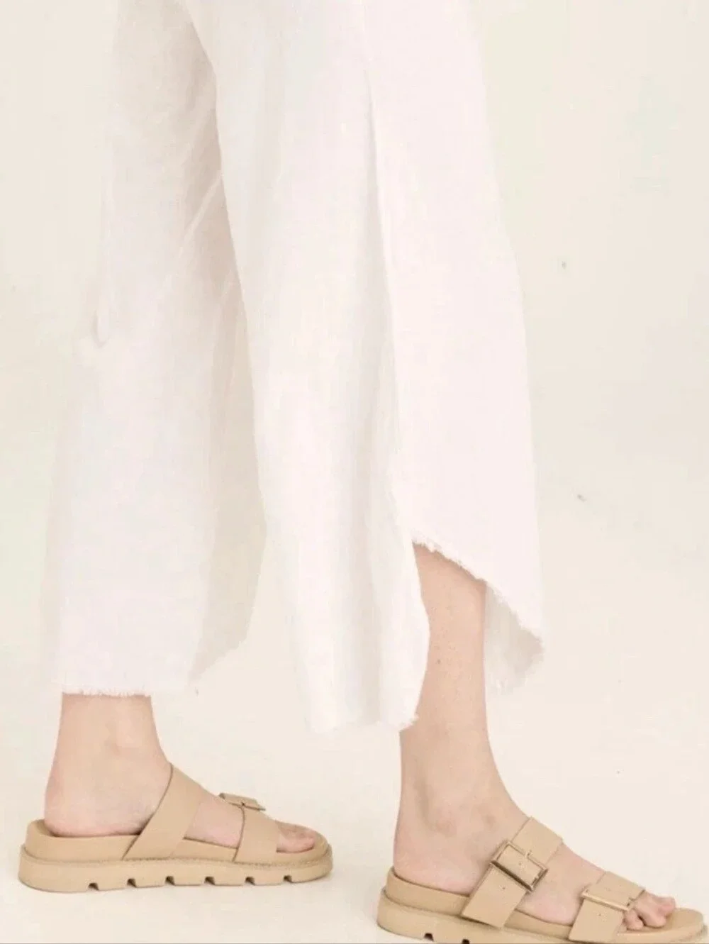 NWOT XCVI Wearables Astri 100% Linen Wide Leg Asymmetrical Pants Women's XS